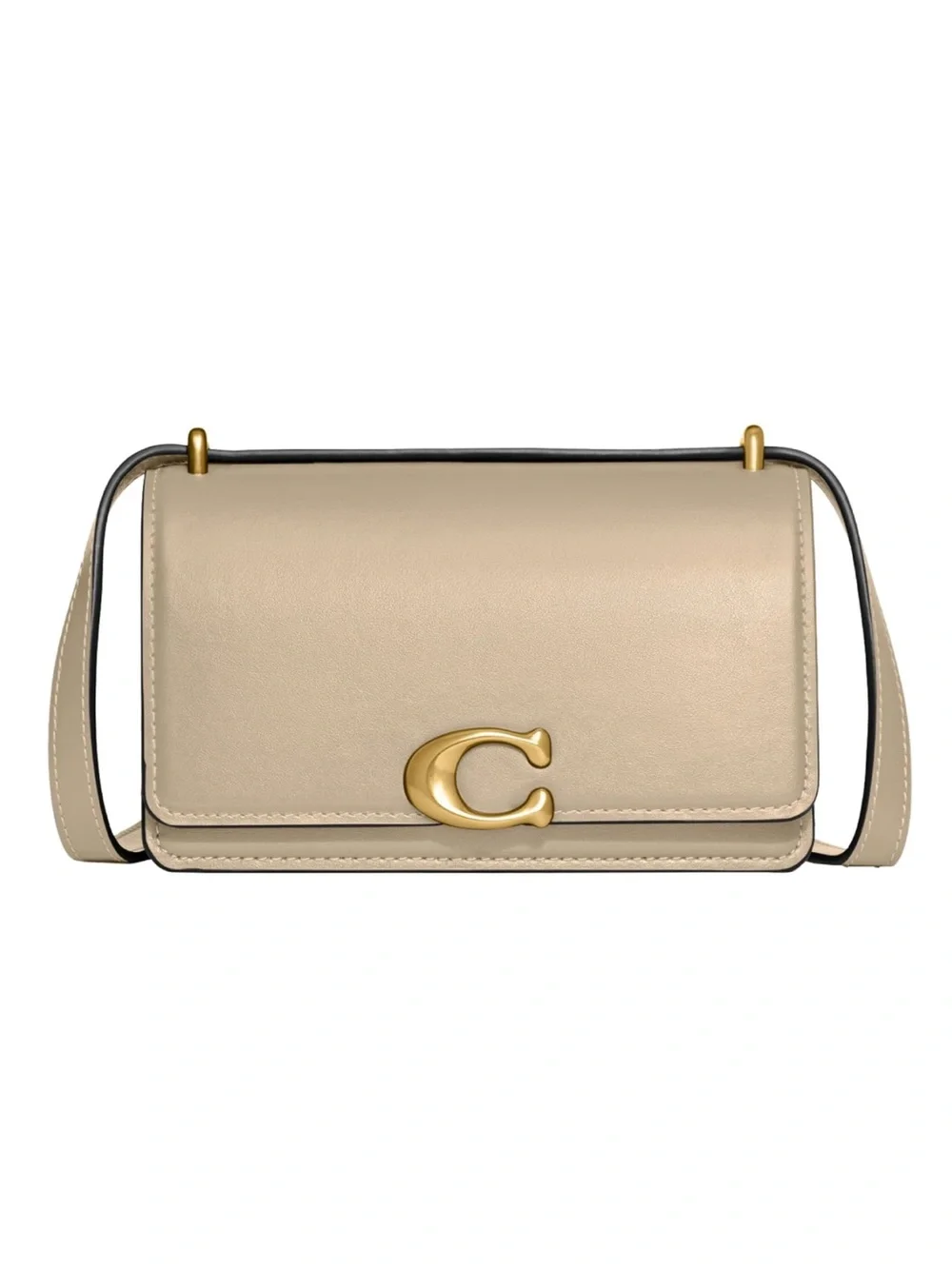New Coach Ivory Bandit Crossbody Bag with Gold Accents